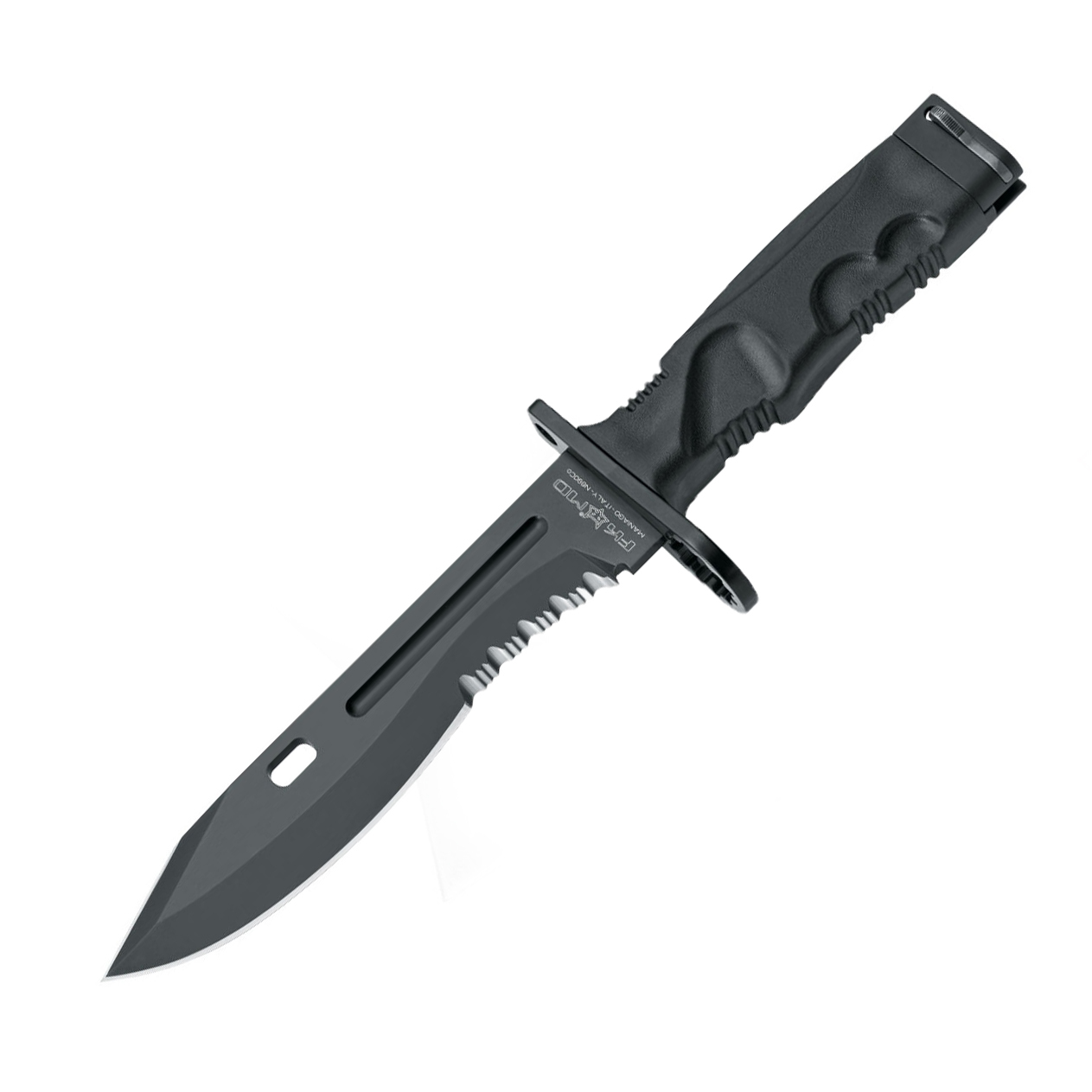 фото Нож с фиксированным клинком fox bayonet, сталь n690, рукоять forprene, чёрный