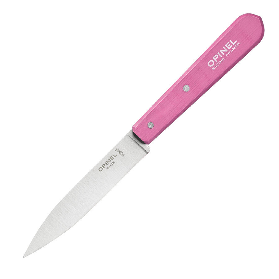 Нож столовый Opinel №112, деревянная рукоять, блистер, нержавеющая сталь, розовый