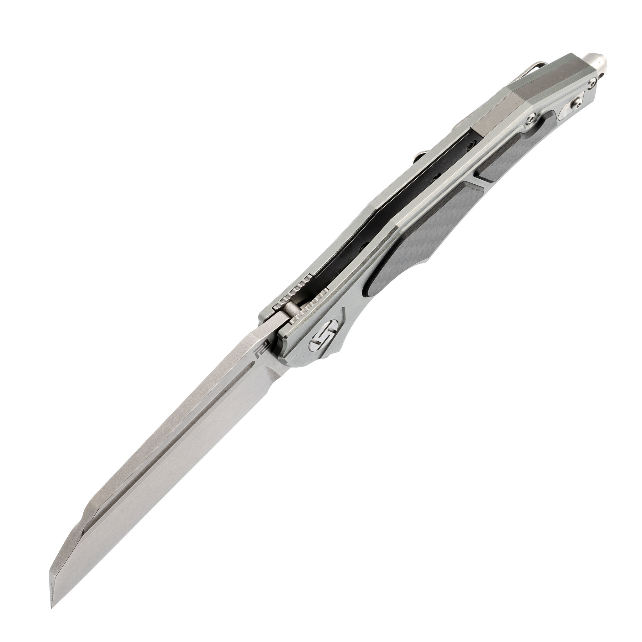 Складной нож Artisan Apache, сталь D2, алюминий, карбон - фото 2
