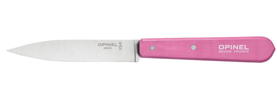 Нож столовый Opinel №112, деревянная рукоять, блистер, нержавеющая сталь, розовый от Ножиков