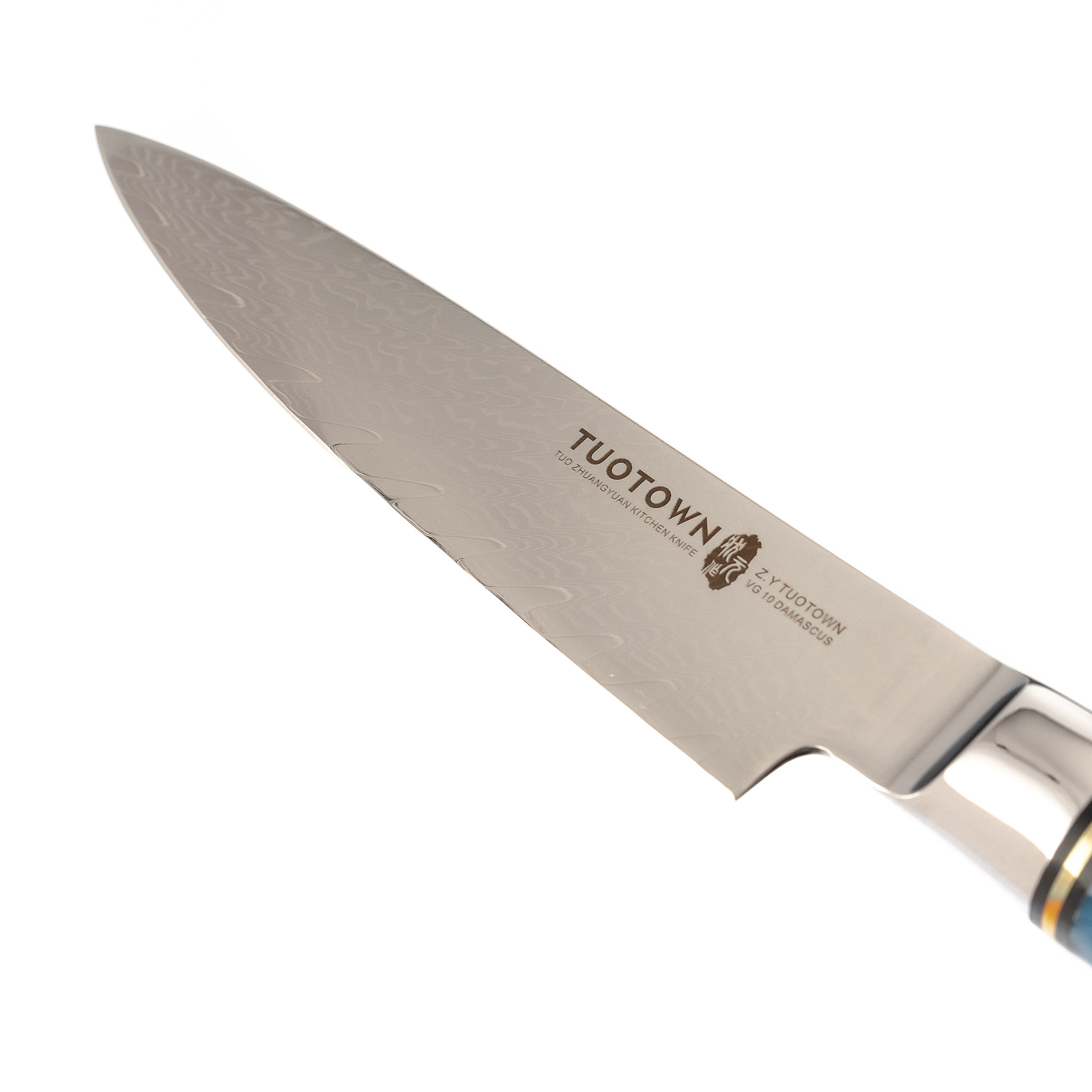 Кухонный универсальный нож Tuotown TWB-D3, сталь VG-10, рукоять дерево/эпоксидка - фото 2