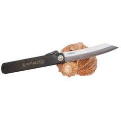Фото Складной нож Nagao Higonokami Especial hand forging, 100мм, сталь Aogami, рукоять металл, черный