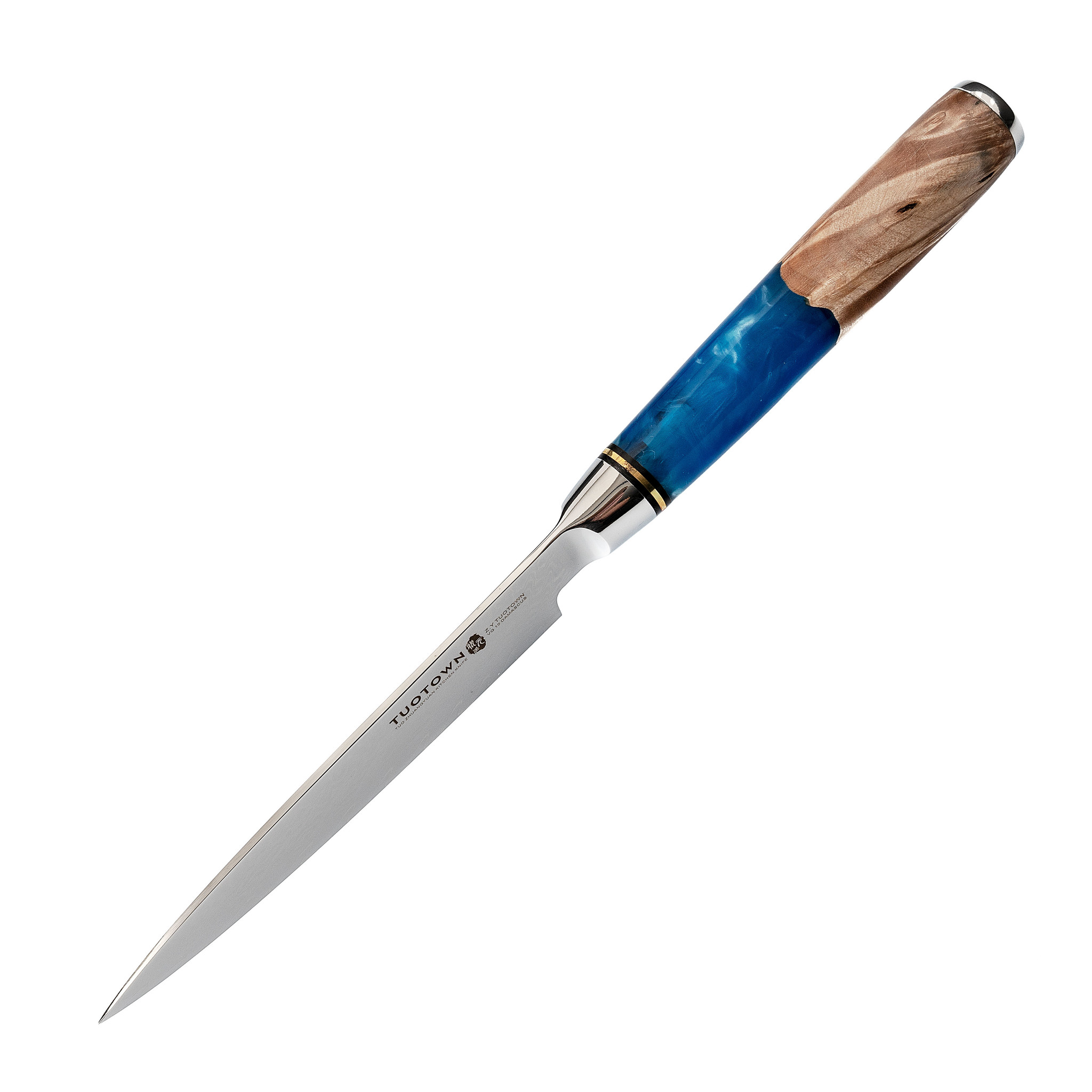 Кухонный универсальный нож Tuotown TWB-D3, сталь VG-10, рукоять дерево/эпоксидка - фото 4