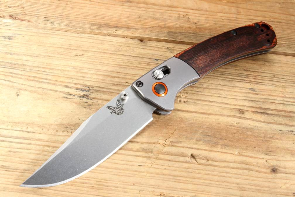 Нож складной Benchmade Hunt Series Mini Crooked River Wood 15085-2, сталь CPM S30V, рукоять дерево - фото 4