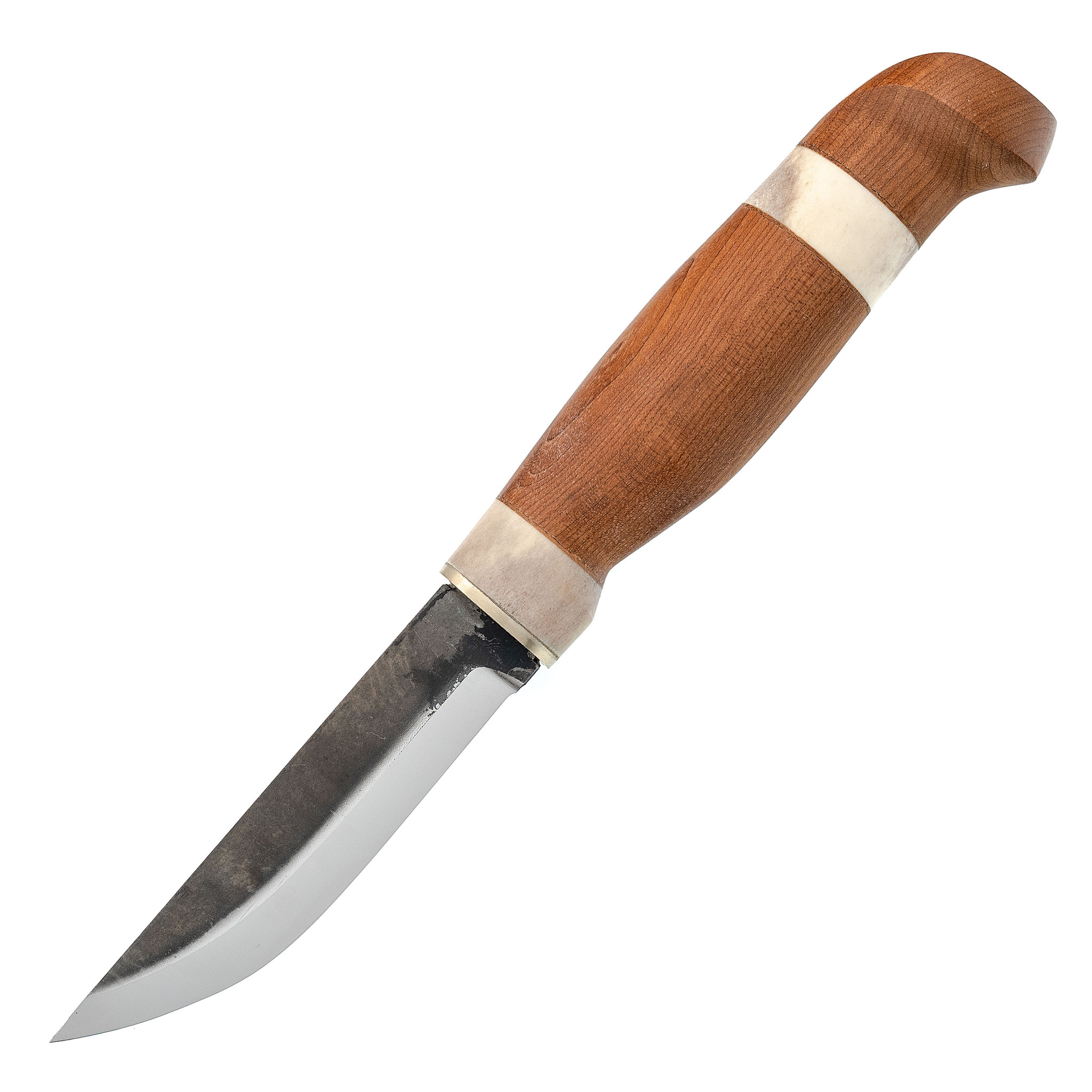 Нож финский Marttiini Lynx Lumberjack, сталь X75Cr1, рукоять термообработанная береза/рог