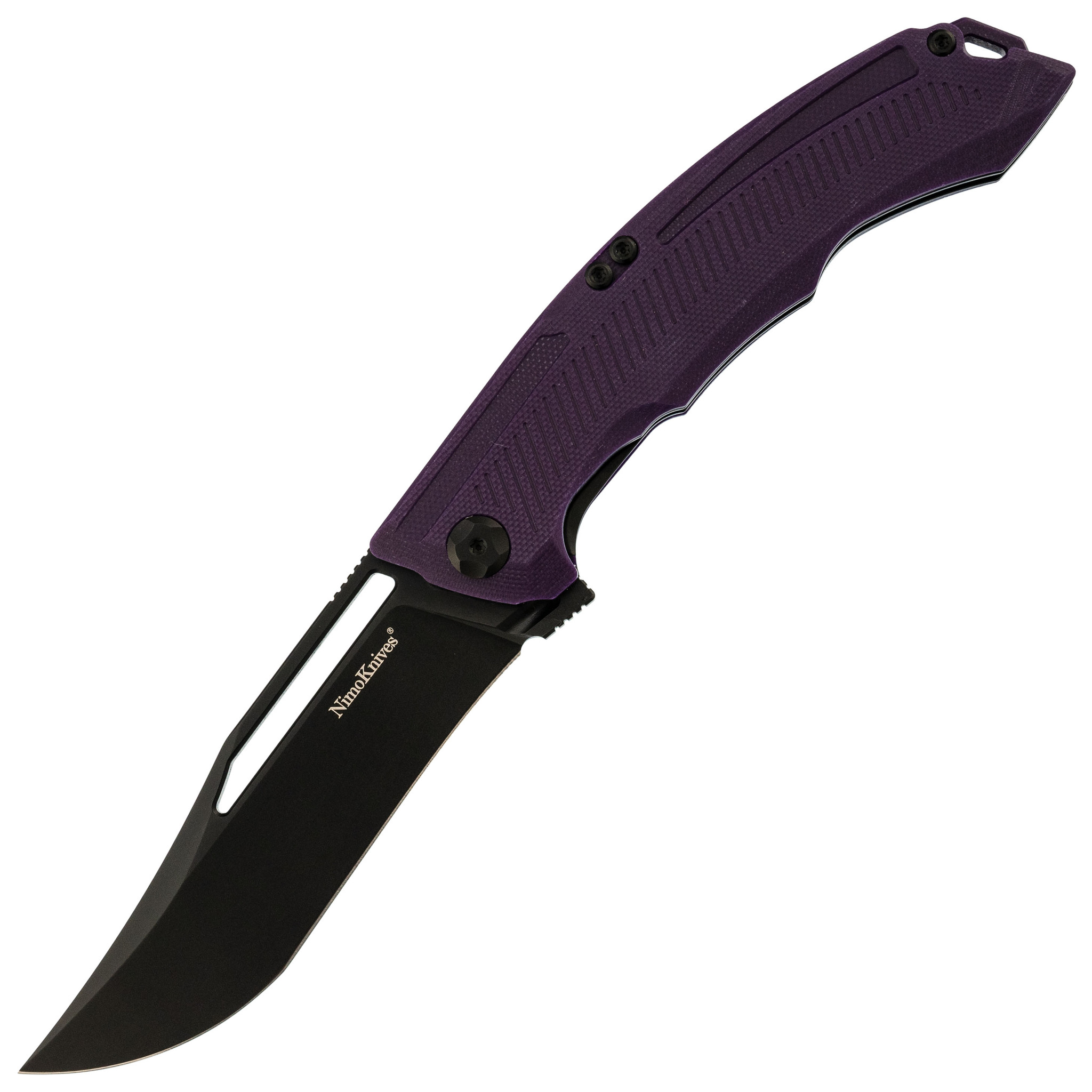 Складной нож Fat Dragon 7, сталь D2, рукоять G10, фиолетовый - фото 1