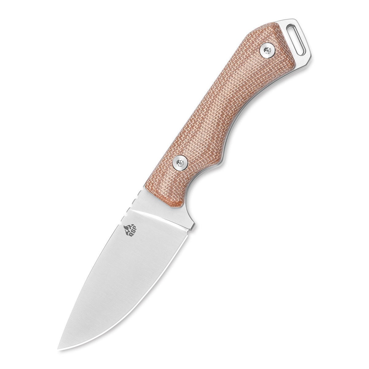 Нож Workaholic QSP SK03, сталь N690, рукоять микарта, коричневый