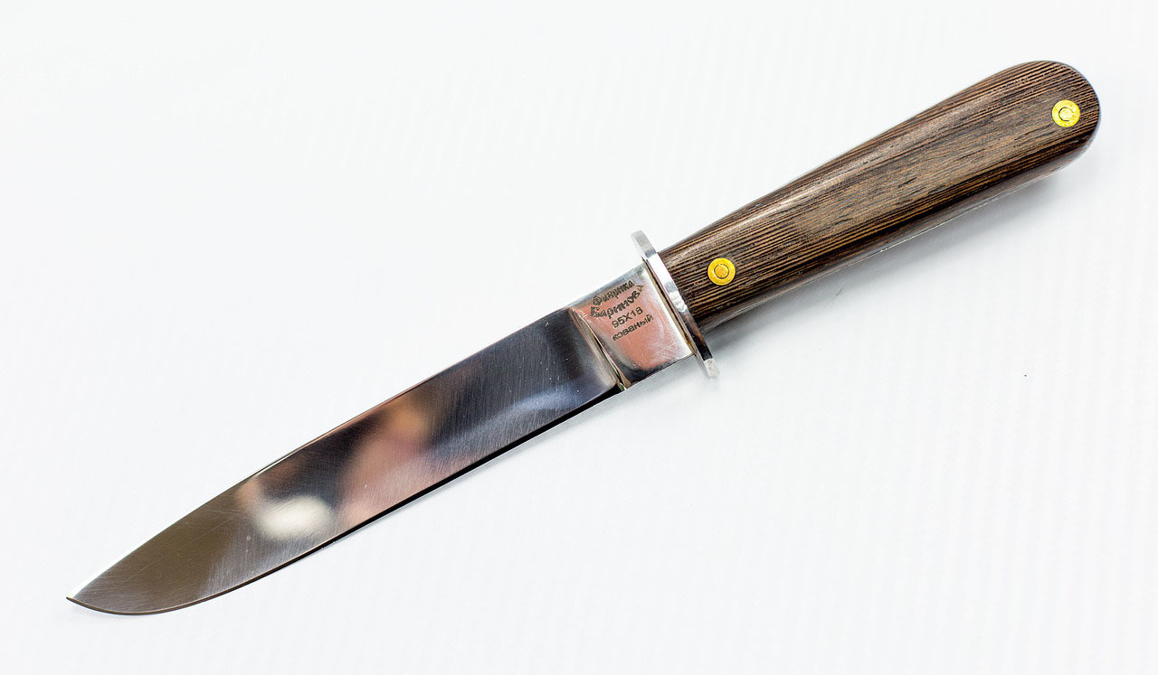 фото Нож окопник-2, сталь 95х18, венге фабрика баринова