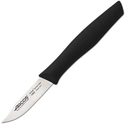 Нож для чистки 7 см, рукоять черная - фото 1