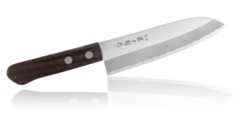 Фото Нож Сантоку, Tojiro, TJ-12, сталь SK-5, коричневый