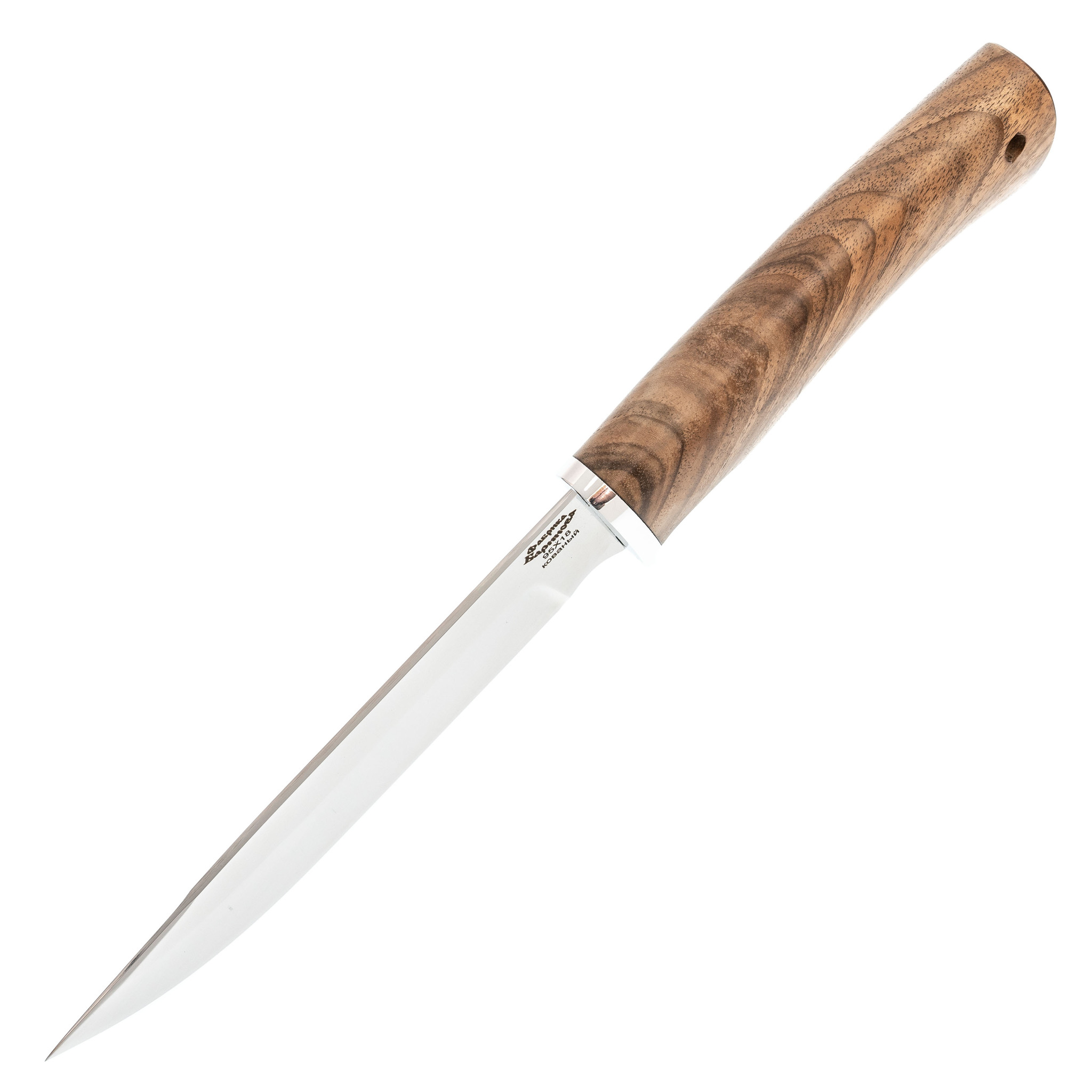 Нож Осетр , сталь 95Х18 , орех - фото 4