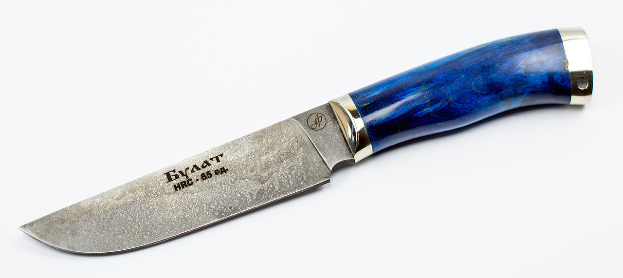 фото Нож тигр, сталь булат баранова, карельская береза ножи фурсач