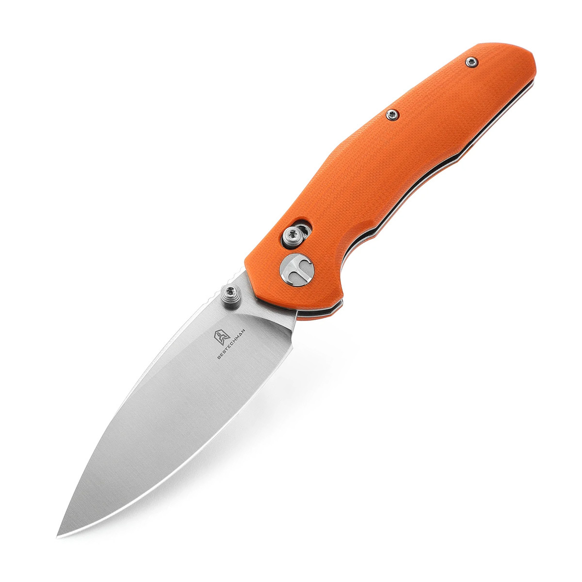 Складной нож Bestech Ronan, сталь 14C28N, рукоять G10, оранжевый блестящая раскраска космические приключения