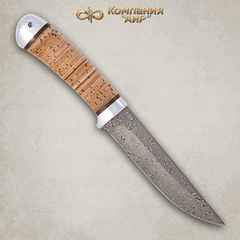 Фото Нож Лиса, сталь ZDI 1016, рукоять береста, алюминий