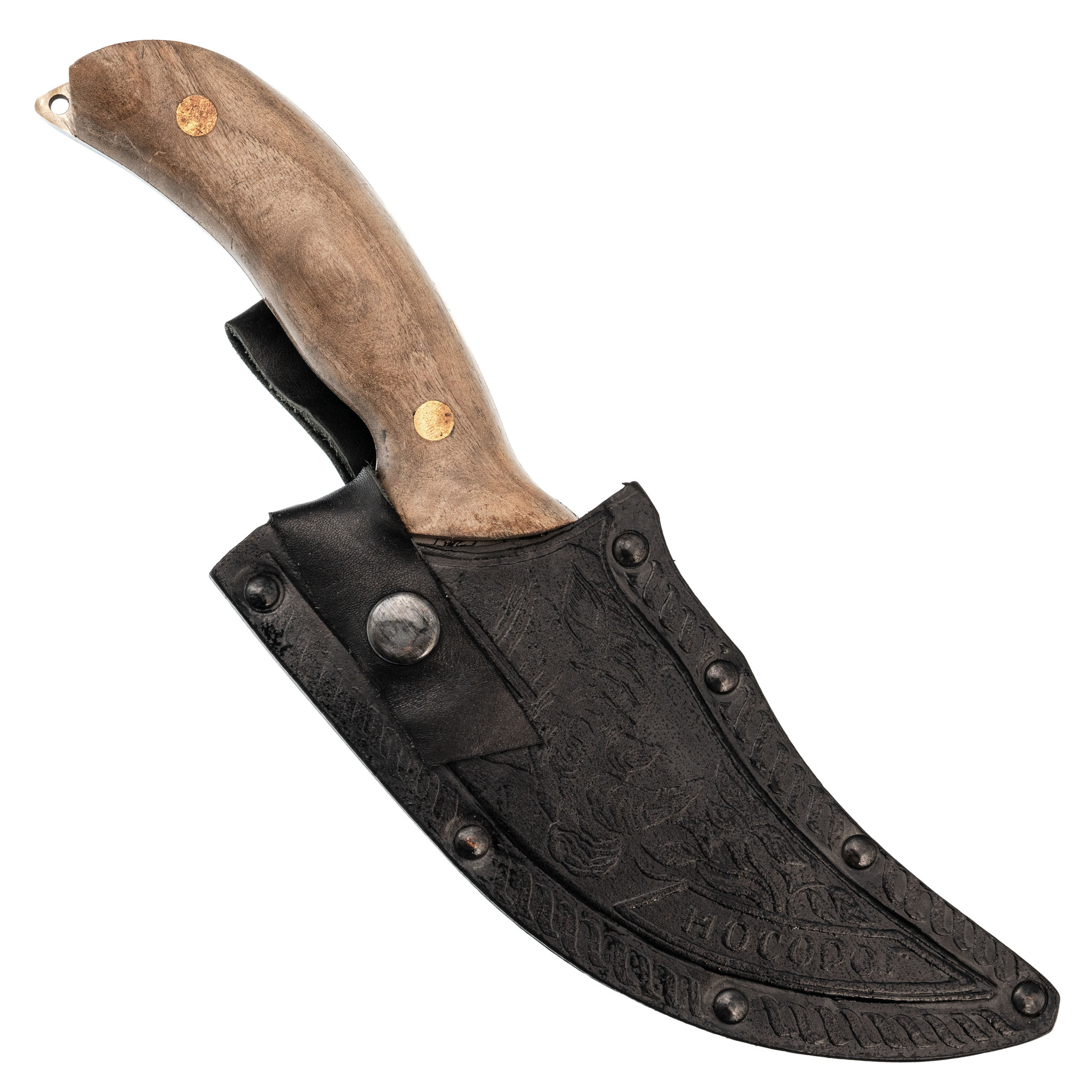 Нож Носорог, сталь 65х13, орех, Кизляр - фото 4