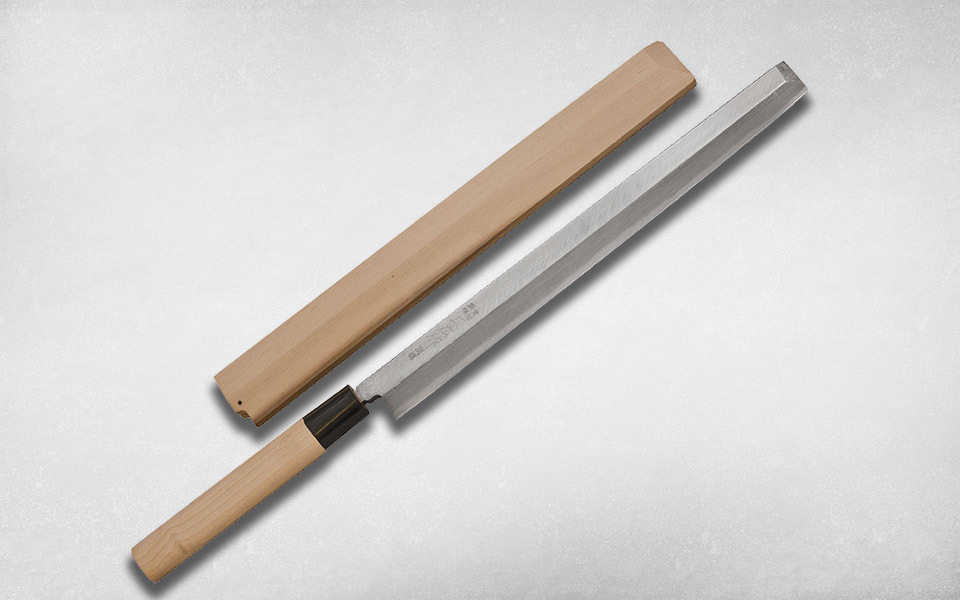 Нож кухонный Такохики 270 мм, Masahiro, 16230C, сталь Ки Гами, магнолия, коричневый