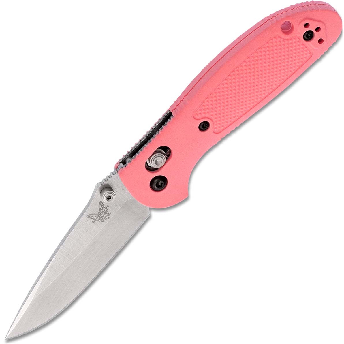 Нож складной Benchmade Mini Griptilian, сталь S30V, рукоять розовый нейлон