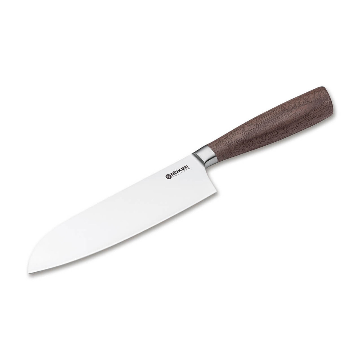 Кухонный нож Boker Core Santoku, сталь X50CrMoV15, рукоять орех