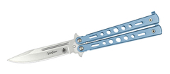 Фото Нож-бабочка (балисонг) Грифон, сталь 420, рукоять синий металл