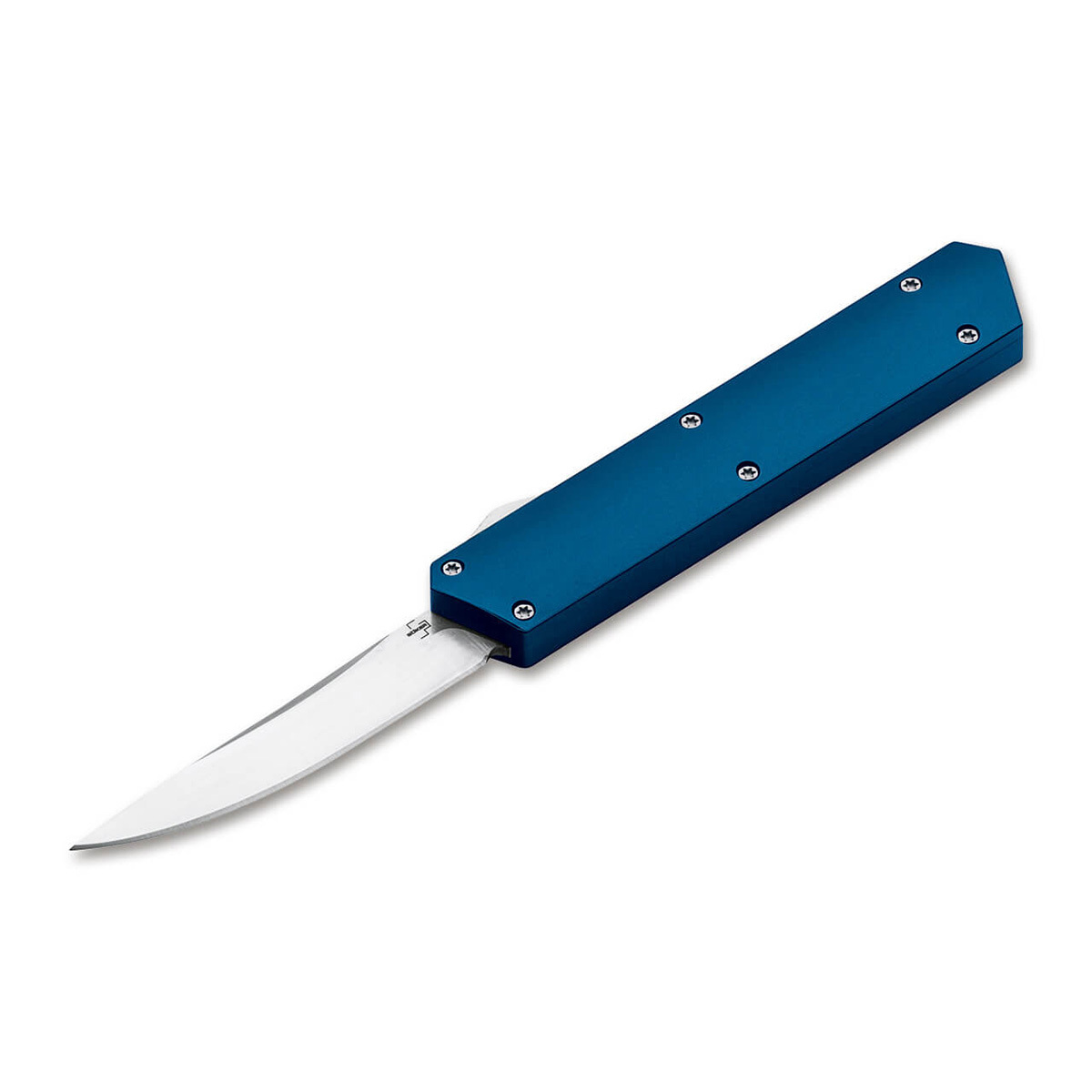 фото Автоматический нож boker kwaiken otf blue, сталь d2, рукоять алюминий