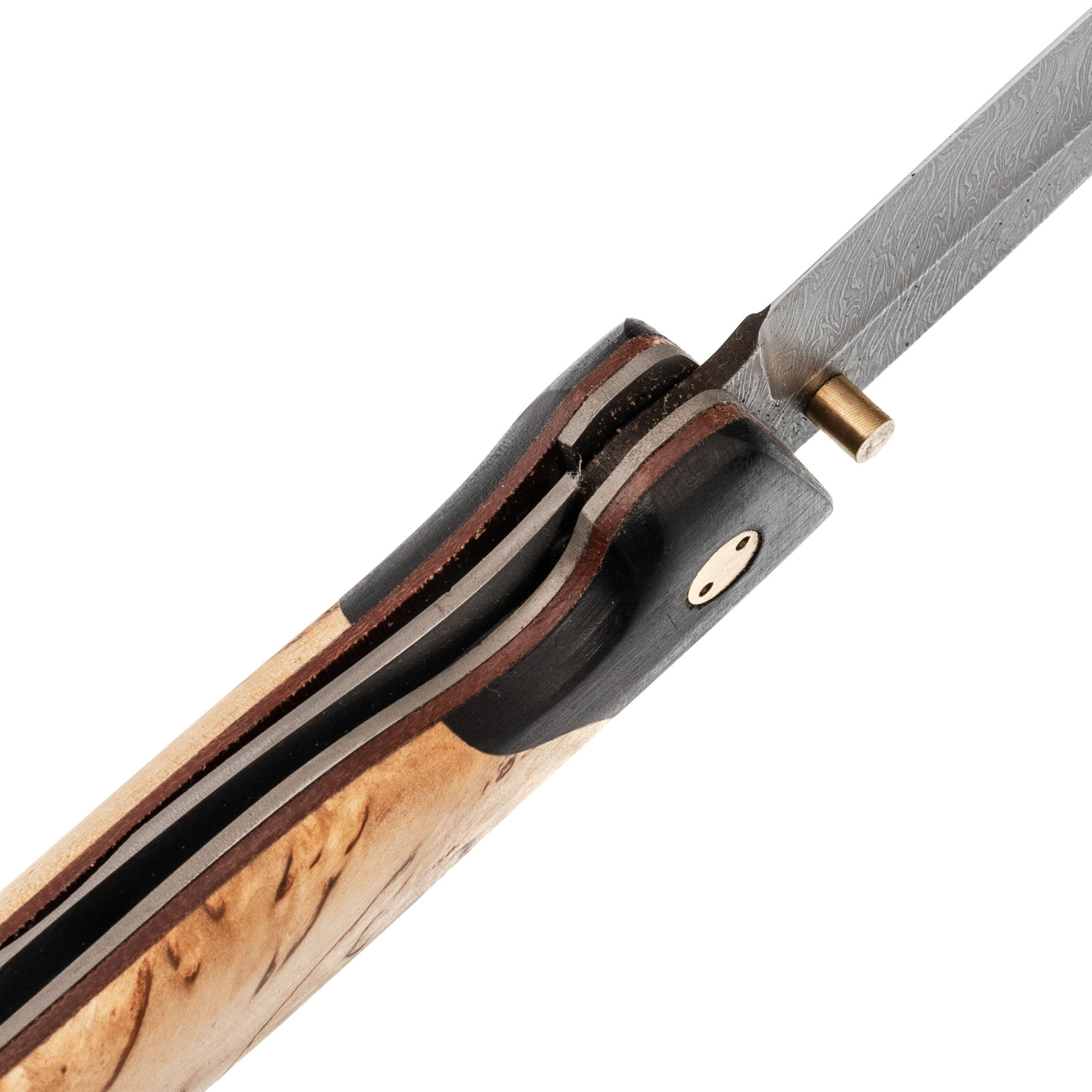 фото Складной нож сормовский, сталь дамаск, карельская береза марычев