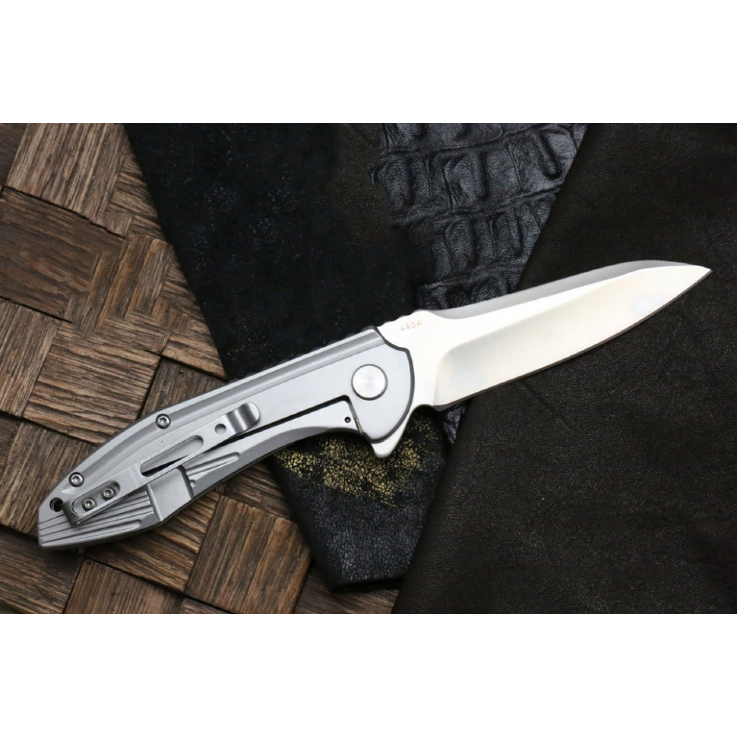 Складной нож Magnum Quantum - Boker 01RY975, сталь 440A Satin, рукоять нержавеющая сталь - фото 5