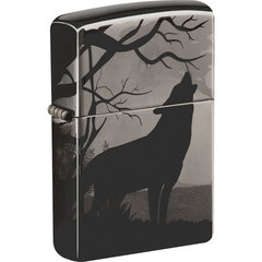 Фото Зажигалка ZIPPO Classic с покрытием Black Ice, латунь/сталь, чёрная, глянцевая, 36х12х56 мм