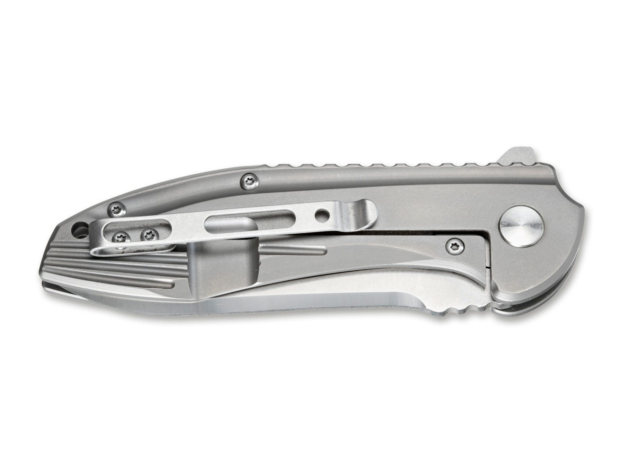 Складной нож Magnum Quantum - Boker 01RY975, сталь 440A Satin, рукоять нержавеющая сталь - фото 9
