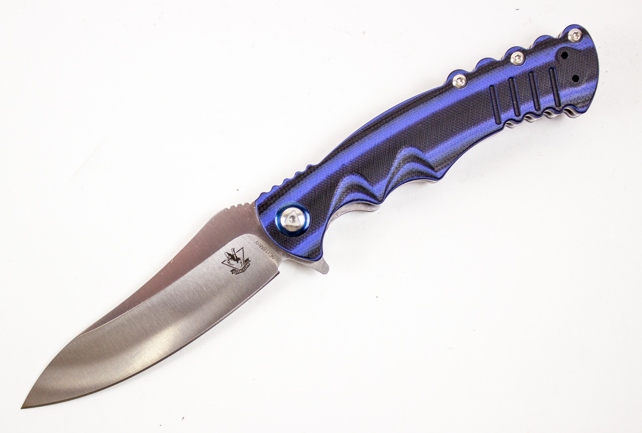 Складной нож Шакс, сталь 9Cr18MoV, синий - фото 1