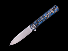 Фото Складной нож Dr.Tech W3896MBL, сталь D2, рукоять микарта, Pattern blue