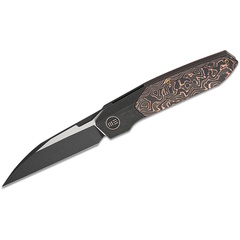 Фото Складной нож WE Knife Brr15, сталь M390, рукоять титан/карбон с медной стружкой