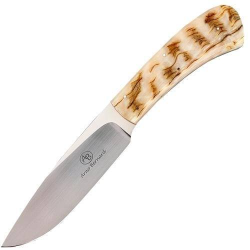 Нож с фиксированным клинком Arno Bernard Leopard, сталь N690, рукоять рог барана