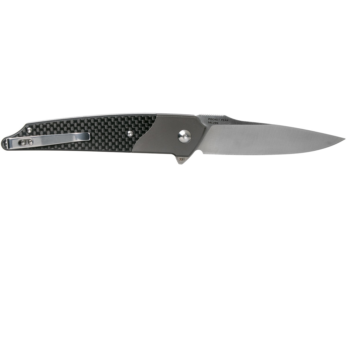 Складной нож Pocket Peak Grey, Amare Knives - фото 3