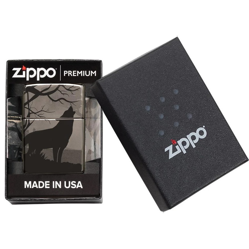 Зажигалка ZIPPO Classic с покрытием Black Ice, латунь/сталь, чёрная, глянцевая, 36х12х56 мм - фото 9