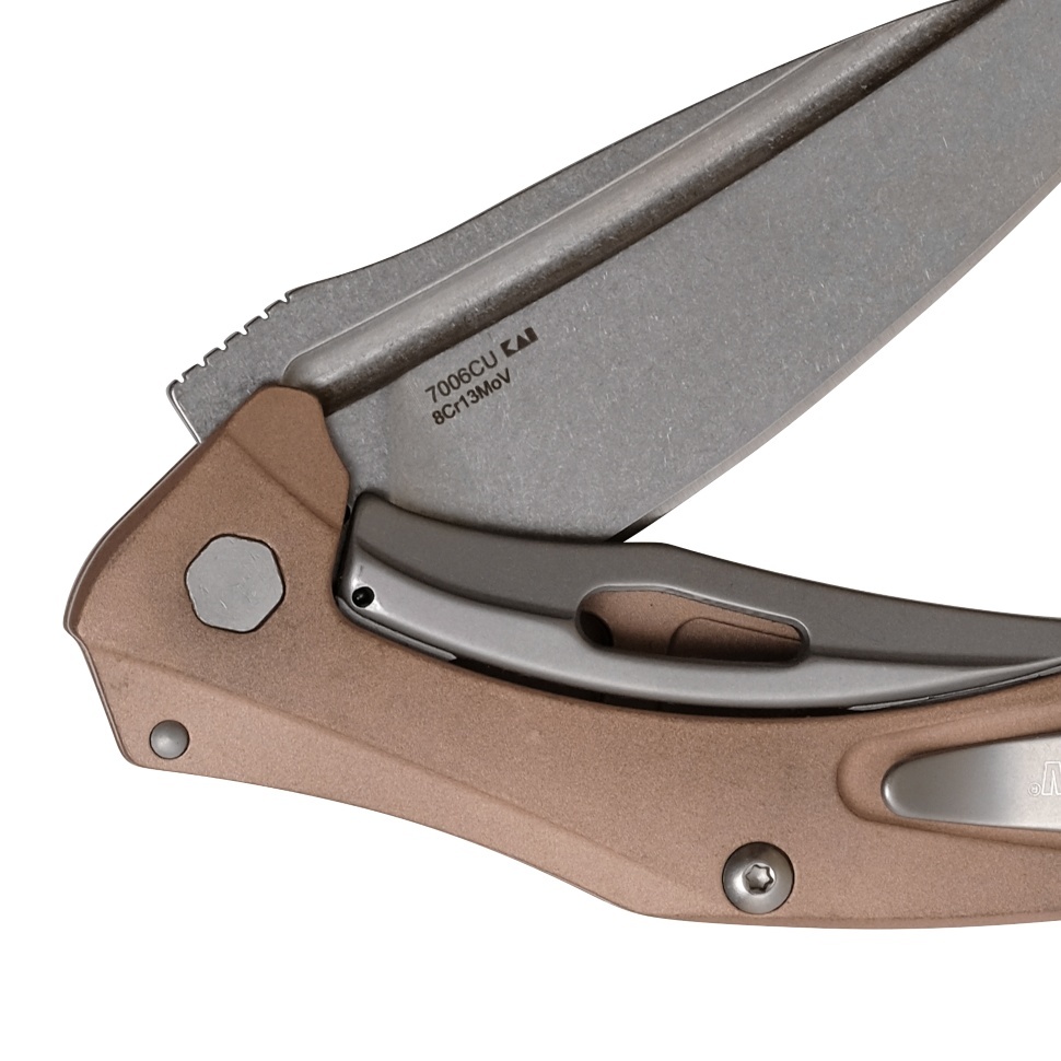 Складной полуавтоматический нож Kershaw Mini Natrix Copper K7006CU, сталь D2, рукоять медь - фото 5