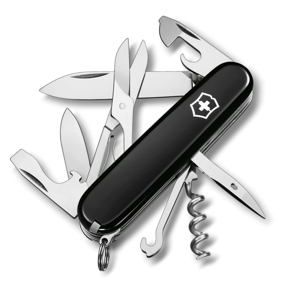 Нож перочинный Victorinox Climber, сталь X55CrMo14, черный -  .