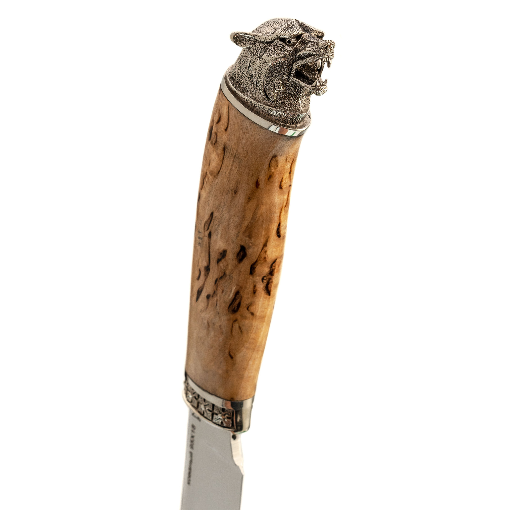 Нож Странник, сталь 95х18, карельская береза, мельхиор - фото 3
