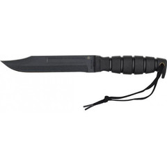 Фото Нож с фиксированным клинком Ontario SP1-Marine Combat, сталь 1095, рукоять кратон, black