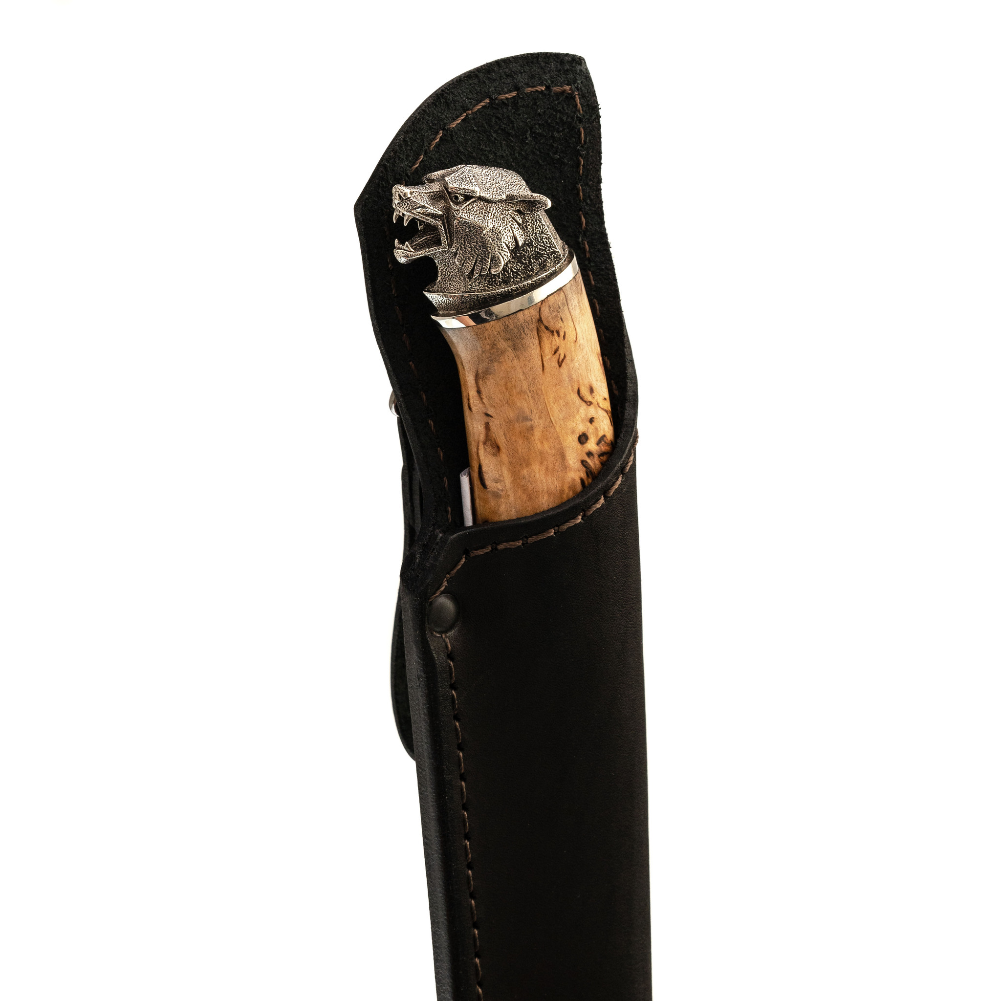 Нож Странник, сталь 95х18, карельская береза, мельхиор - фото 9