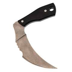 Фото Нож Barmaley Knives Grim Серп серрейтор, сталь Aus-10 Co, рукоять G-10 черная