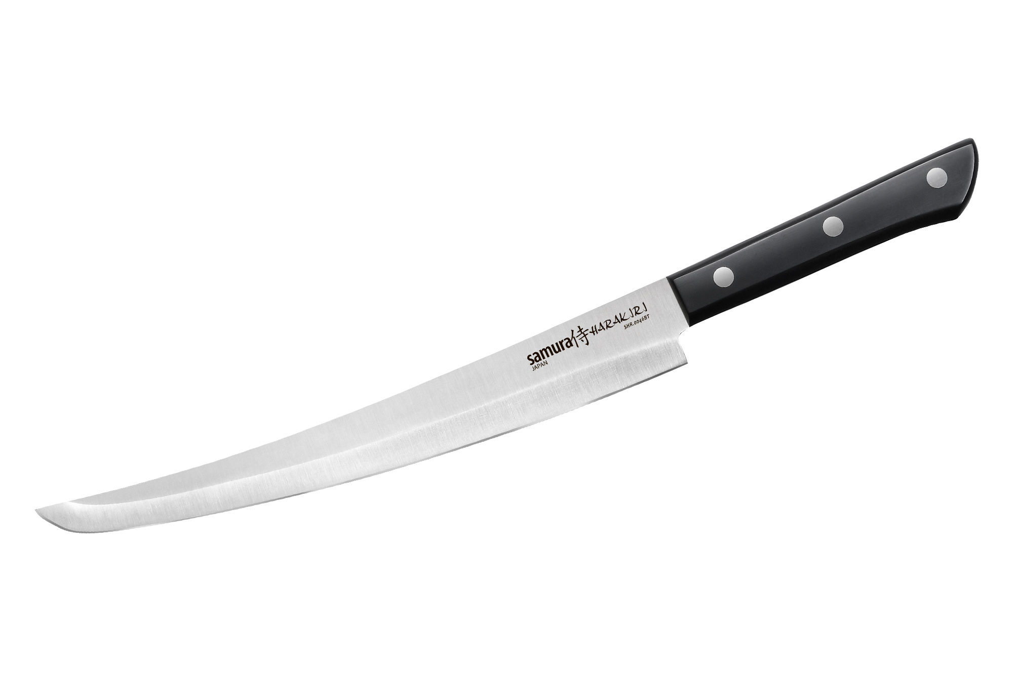 Нож кухонный слайсер Танто Samura Harakiri, 230 мм, черная рукоять нож для мяса слайсер kyoto gipfel
