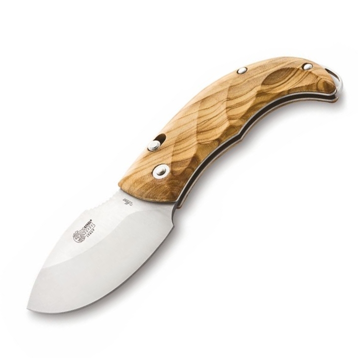 фото Нож складной lionsteel skinner 8901 ul, сталь 440c satin finish, рукоять оливковое дерево, коричневый lion steel