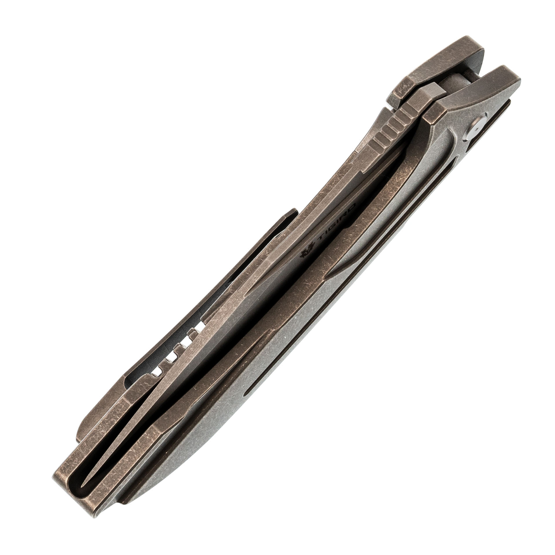 Интегральный складной нож Tigird Zero, сталь Bohler M390, рукоять TC21 titanium - фото 9