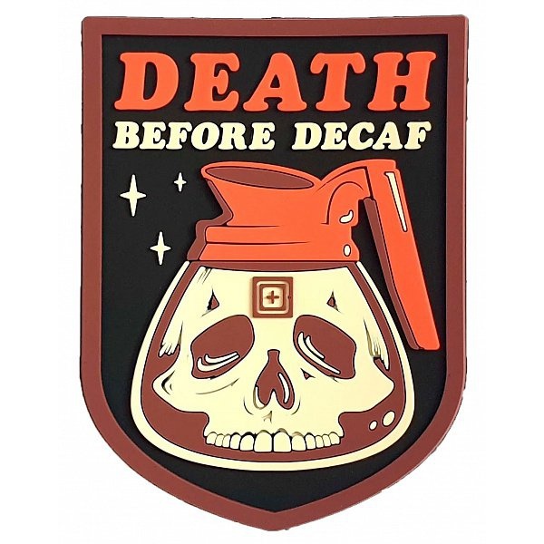 Патч Death before decaf, 5.11 Tactical от Ножиков