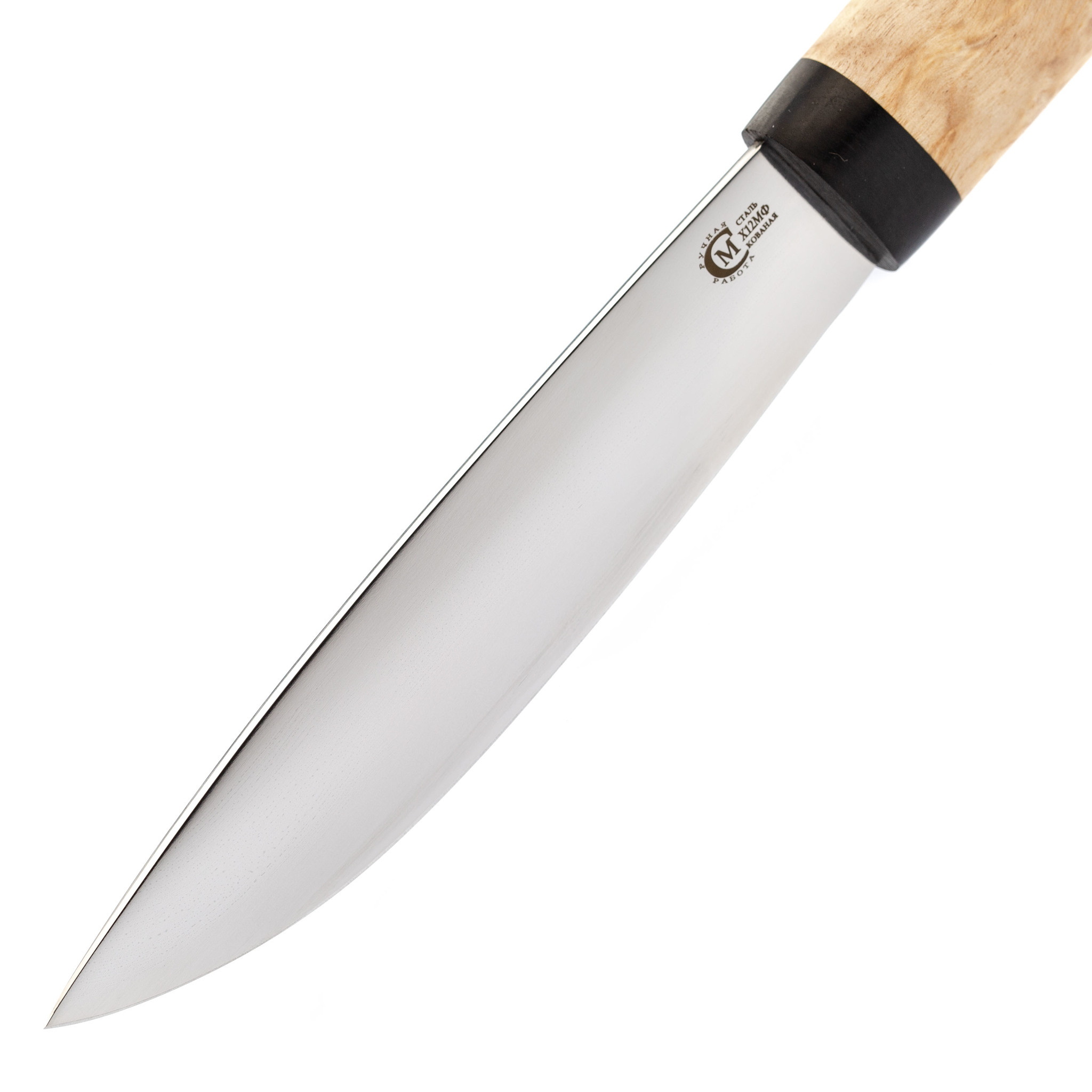 Нож Якутский большой, сталь Х12МФ, рукоять карелка - фото 2