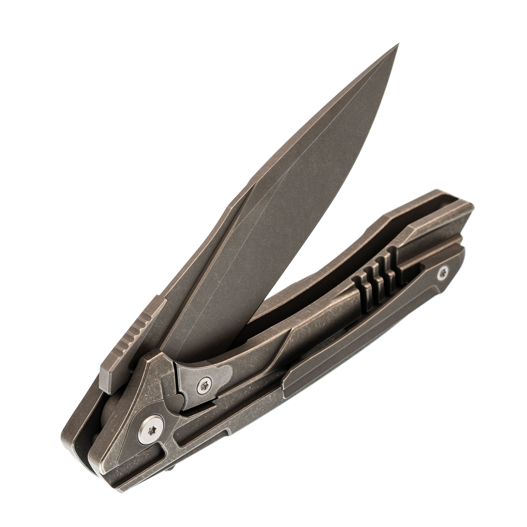 Интегральный складной нож Tigird Zero, сталь Bohler M390, рукоять TC21 titanium - фото 5
