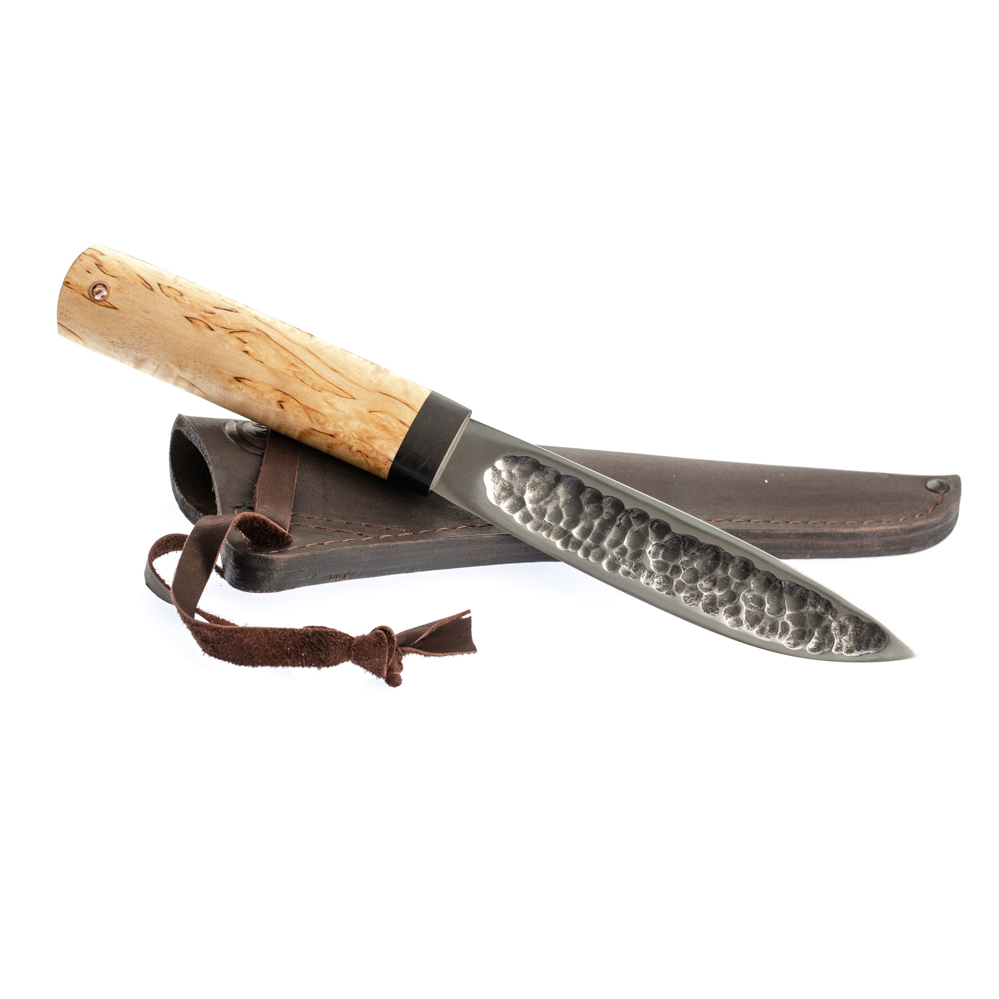 Нож Якутский большой, сталь Х12МФ, рукоять карелка - фото 4