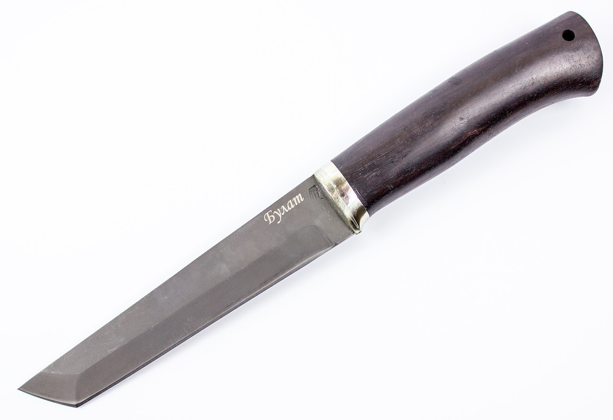 Нож Японец, сталь булат, граб - фото 1