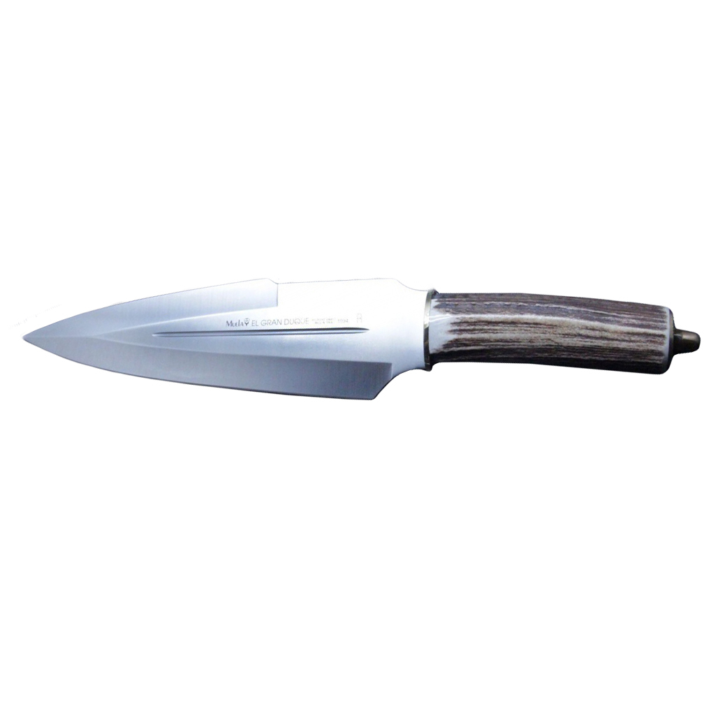 фото Нож с фиксированным клинком fox duque, сталь x50crmov15, рукоять олений рог, коричневый muela