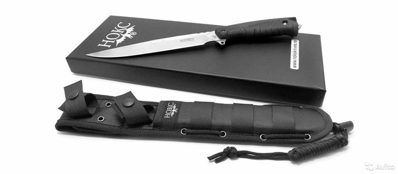 Нож Атлант 3, сталь D2, черная рукоять, Нокс - фото 4